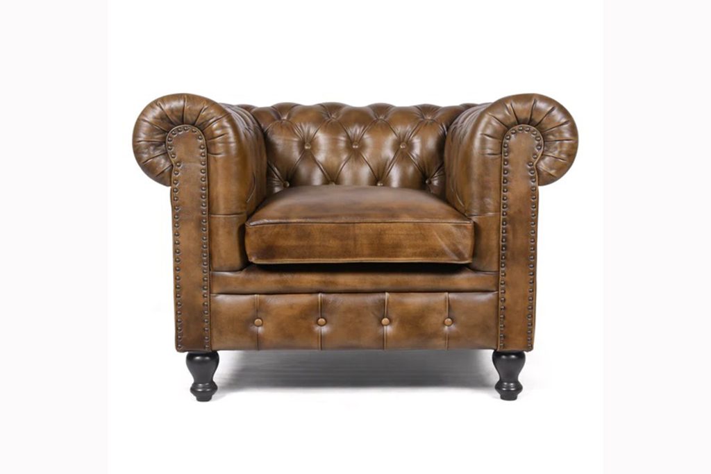 Chesterfield Leather Arm Chair, Lucas, Interior, Sản xuất nội thất