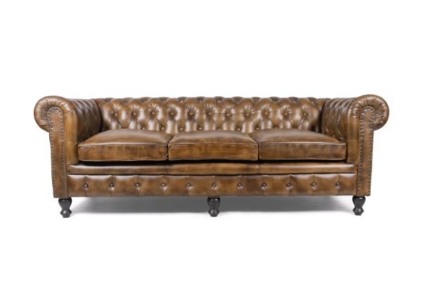 Chesterfield Genuine Leather 3 seater sofa, Lucas, Interior, Sản xuất nội thất, sofa